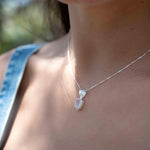 Labradorite, Aqua Chalcedony, Rose Quartz, Moonstone ~ Tear Drop ~ Sterling Silver ~ Charm ~ Layered ~ minimalist ~ delicate MN0