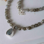 Labradorite Bead Necklace~ Sterling Silver 925 ~ Handmade ~ Bohemian ~ Gypsy ~Boho ~Necklace MN0
