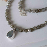 Labradorite Bead Necklace~ Sterling Silver 925 ~ Handmade ~ Bohemian ~ Gypsy ~Boho ~Necklace MN0