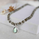 Labradorite Bead Necklace~ Sterling Silver 925 ~ Handmade ~ Bohemian ~ Gypsy ~Boho ~Necklace MN0