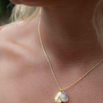Labradorite, Copper Turquoise or Moonstone Necklace ~ Charm ~ Gold plated 18k ~ Bohemian ~ Nugget ~ MN114