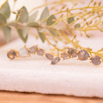 Labradorite Ear Climber Earrings ~ 18k Gold Plated ~ ME064 - Maresia Jewelry