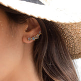 Labradorite Ear Climber Earrings ~ 18k Gold Plated ~ ME064 - Maresia Jewelry