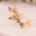 Labradorite Ear Climber Earrings ~ 18k Gold Plated ~ ME064 - Maresia Jewelry