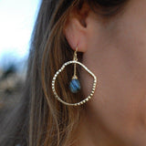 Labradorite Earrings~18k Gold Plated ~ME014 - Maresia Jewelry