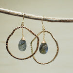 Labradorite Earrings~18k Gold Plated ~ME014 - Maresia Jewelry