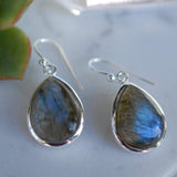 Labradorite Earrings ~ Sterling Silver 925 ~ME001 - Maresia Jewelry