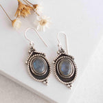 Labradorite Earrings ~ Sterling Silver 925 ~ Bohemian ~ Gemstone ~ Dangle ~ Handmade ~ Jewelry ~ Gift for her ~Maresi ~Boho~Tear Drop~ME002