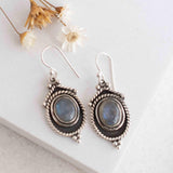 Labradorite Earrings ~ Sterling Silver 925 ~ Bohemian ~ Gemstone ~ Dangle ~ Handmade ~ Jewelry ~ Gift for her ~Maresi ~Boho~Tear Drop~ME002