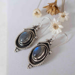 Labradorite Earrings ~ Sterling Silver 925 ~ Bohemian ~ Gemstone ~ Dangle ~ Handmade ~ Jewelry ~ Gift for her ~Maresi ~Boho~Tear Drop~ME002