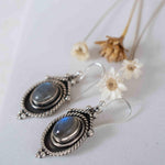 Labradorite Earrings ~ Sterling Silver 925 ~ Bohemian ~ Gemstone ~ Dangle ~ Handmade ~ Jewelry ~ Gift for her ~Maresi ~Boho~Tear Drop~ME002