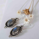 Labradorite Earrings ~ Sterling Silver 925 ~ Bohemian ~ Gemstone ~ Dangle ~ Handmade ~ Jewelry ~ Gift for her ~Maresi ~Boho~Tear Drop~ME002