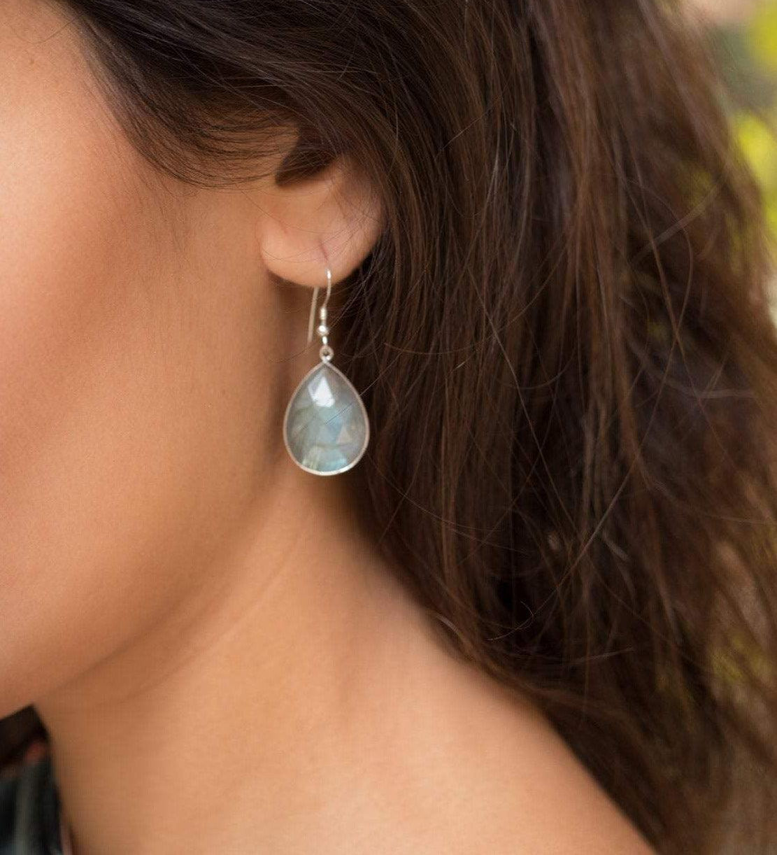 Labradorite Earrings ~ Sterling Silver 925 ~ME086 - Maresia Jewelry