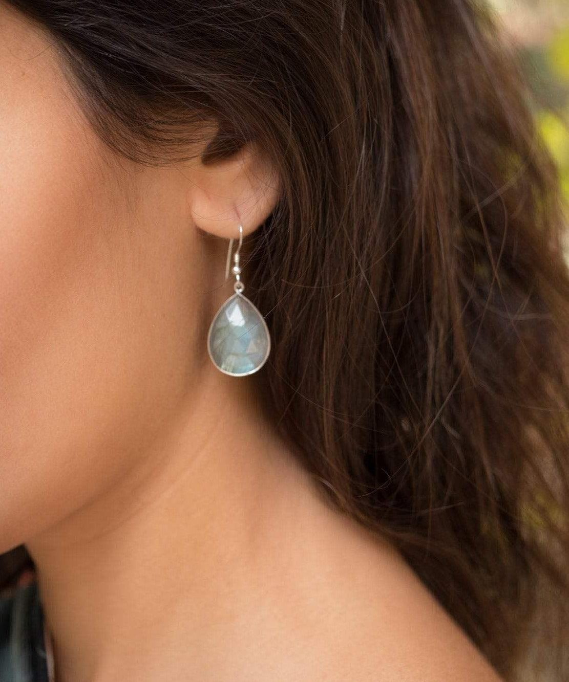 Labradorite Earrings ~ Sterling Silver 925 ~ME086 - Maresia Jewelry