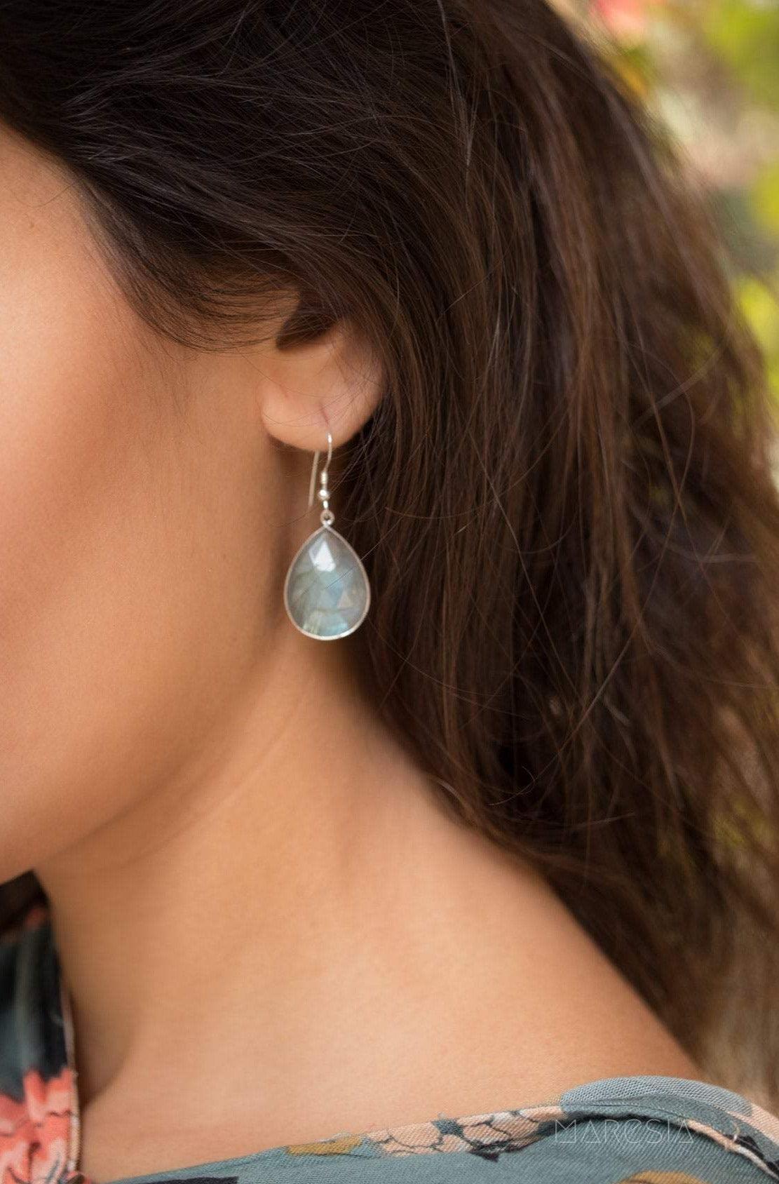 Labradorite Earrings ~ Sterling Silver 925 ~ME086 - Maresia Jewelry