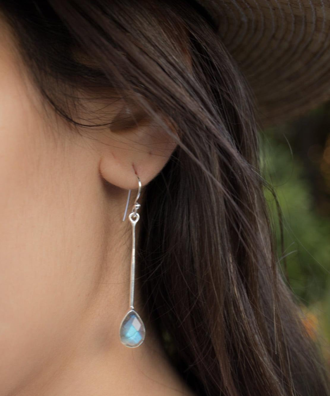 Labradorite Earrings ~ Sterling Silver 925 ~ME137 - Maresia Jewelry