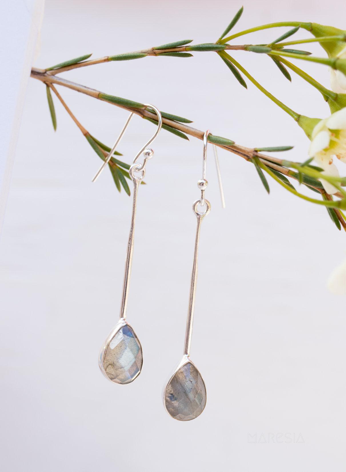Labradorite Earrings ~ Sterling Silver 925 ~ME137 - Maresia Jewelry