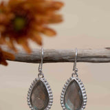 Labradorite Earrings ~ Sterling Silver 925 ~ Bohemian ~ Gemstone ~ Dangle ~ Handmade ~ Jewelry ~ Gift for her ~Maresi ~Boho~Tear Drop~ME197