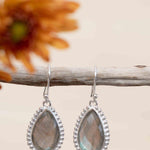 Labradorite Earrings ~ Sterling Silver 925 ~ Bohemian ~ Gemstone ~ Dangle ~ Handmade ~ Jewelry ~ Gift for her ~Maresi ~Boho~Tear Drop~ME197