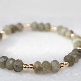 Labradorite Elastic Bracelet ~ Gold Filled or Sterling Silver ~ MB020 - Maresia Jewelry