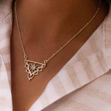 Labradorite Mandala Necklace ~ Sterling Silver 925 ~Jewelry ~ Beaded Chain ~ Minimalist~ Handmade~ Thin Chain~ Delicate ~Layered ~ MN069