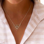Labradorite Mandala Necklace ~ Sterling Silver 925 ~Jewelry ~ Beaded Chain ~ Minimalist~ Handmade~ Thin Chain~ Delicate ~Layered ~ MN069