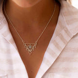 Labradorite Mandala Necklace ~ Sterling Silver 925 ~Jewelry ~ Beaded Chain ~ Minimalist~ Handmade~ Thin Chain~ Delicate ~Layered ~ MN069