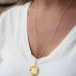 Labradorite, Moonstone or Aqua Chalcedony Meditation Peace Yoga Necklace ~ Charm ~ Gold plated 18k ~ Bohemian ~ Cubic zirconia ~ MN117