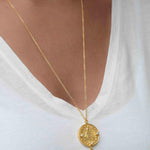 Labradorite, Moonstone or Aqua Chalcedony Meditation Peace Yoga Necklace ~ Charm ~ Gold plated 18k ~ Bohemian ~ Cubic zirconia ~ MN119