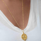 Labradorite, Moonstone or Aqua Chalcedony Meditation Peace Yoga Necklace ~ Charm ~ Gold plated 18k ~ Bohemian ~ Cubic zirconia ~ MN119