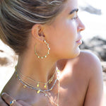 Labradorite Necklace ~ Gold Plated 18k ~Choker ~ Jewelry ~ Gift For Her ~ Minimalist~ Handmade~ Thin Chain~ Delicate ~Layered ~ MN140
