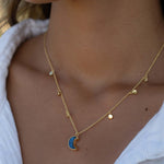 Labradorite Necklace ~ Gold Plated 18k ~ Jewelry ~ Gift For Her ~ Minimalist~ Handmade~ Thin Chain~ Delicate ~Layered ~ MN130