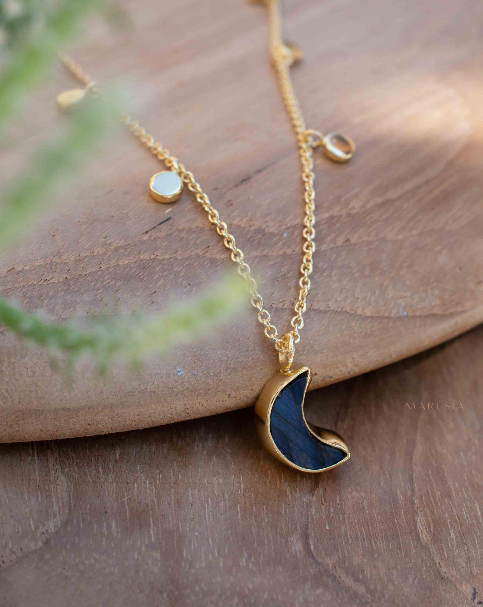 Labradorite Necklace ~ Gold Plated 18k ~ Jewelry ~ Gift For Her ~ Minimalist~ Handmade~ Thin Chain~ Delicate ~Layered ~ MN130