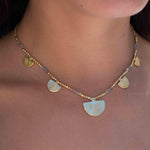Labradorite Necklace ~ Gold Plated 18k ~Choker ~ Jewelry ~ Gift For Her ~ Minimalist~ Handmade~ Thin Chain~ Delicate ~Layered ~ MN139