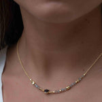 Labradorite Necklace ~ Gold Plated 18k ~Jewelry ~ Gift For Her ~ Minimalist~ Handmade~ Thin Chain~ Delicate ~Layered ~ MN109