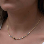 Labradorite Necklace ~ Gold Plated 18k ~Jewelry ~ Gift For Her ~ Minimalist~ Handmade~ Thin Chain~ Delicate ~Layered ~ MN109