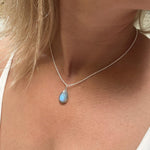 Labradorite Necklace ~ Sterling Silver 925 ~ Gemstone ~ Natural ~ Statement ~ Jewelry ~ Handmade ~ Delicate ~ MN092