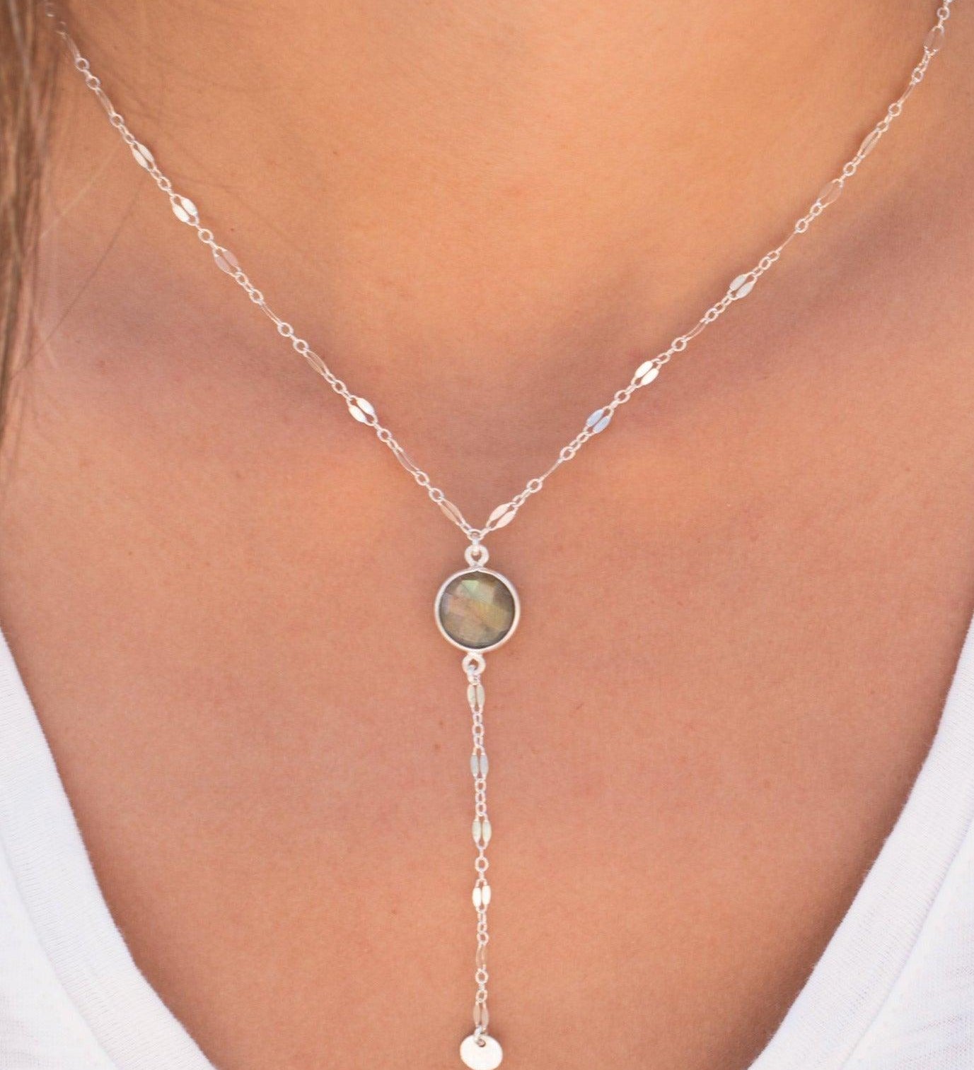 Labradorite Necklace ~ Sterling Silver 925 or Gold Filled - Maresia Jewelry