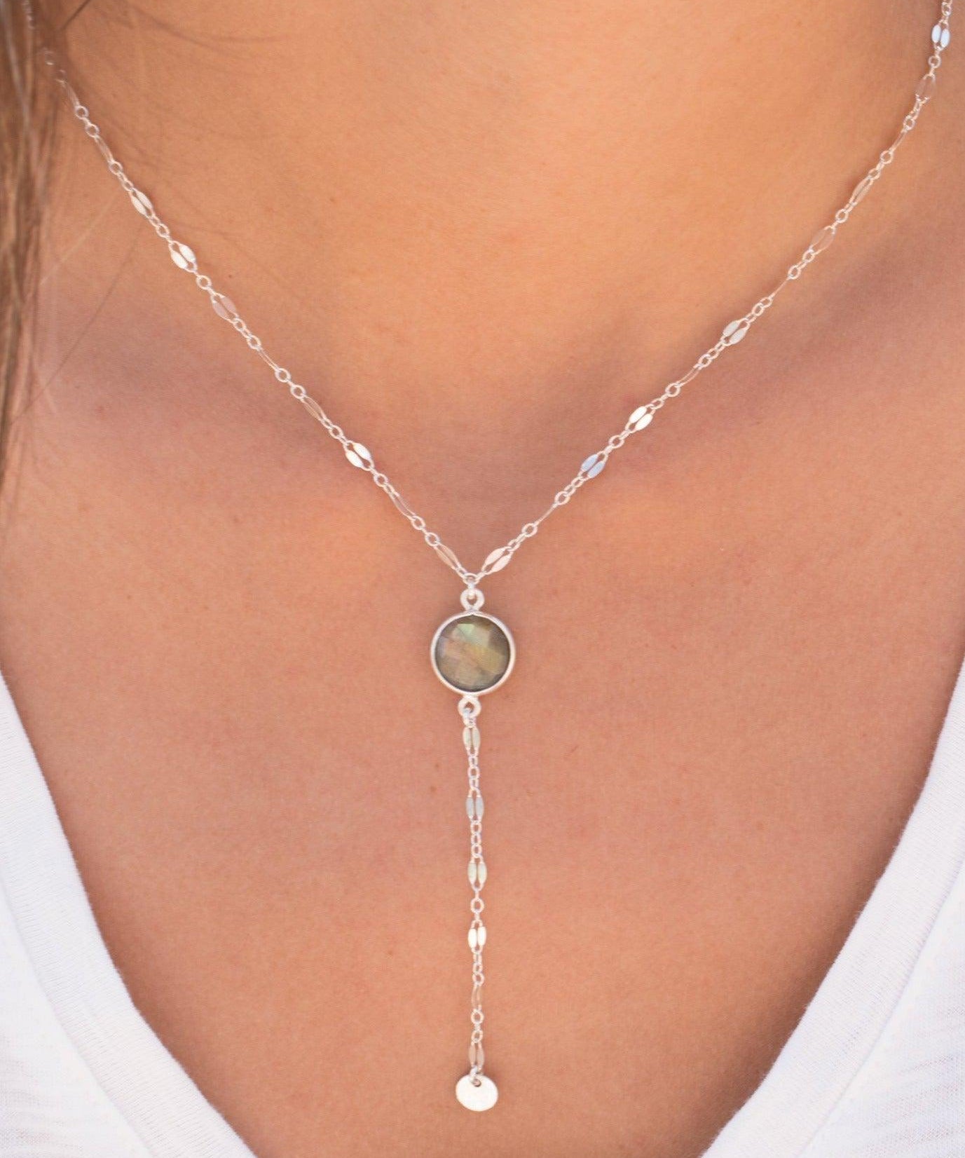 Labradorite Necklace ~ Sterling Silver 925 or Gold Filled - Maresia Jewelry