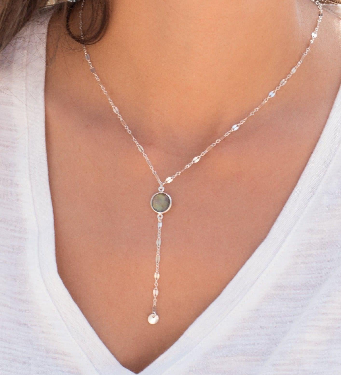 Labradorite Necklace ~ Sterling Silver 925 or Gold Filled - Maresia Jewelry