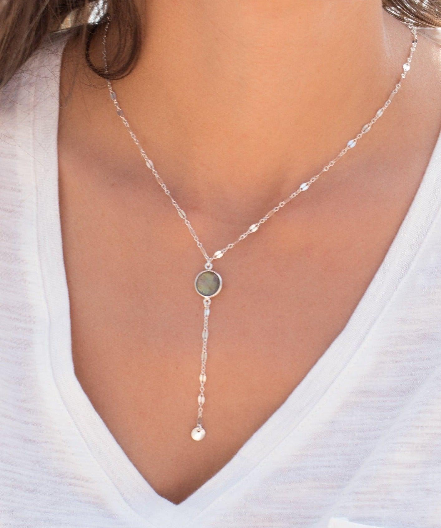 Labradorite Necklace ~ Sterling Silver 925 or Gold Filled - Maresia Jewelry