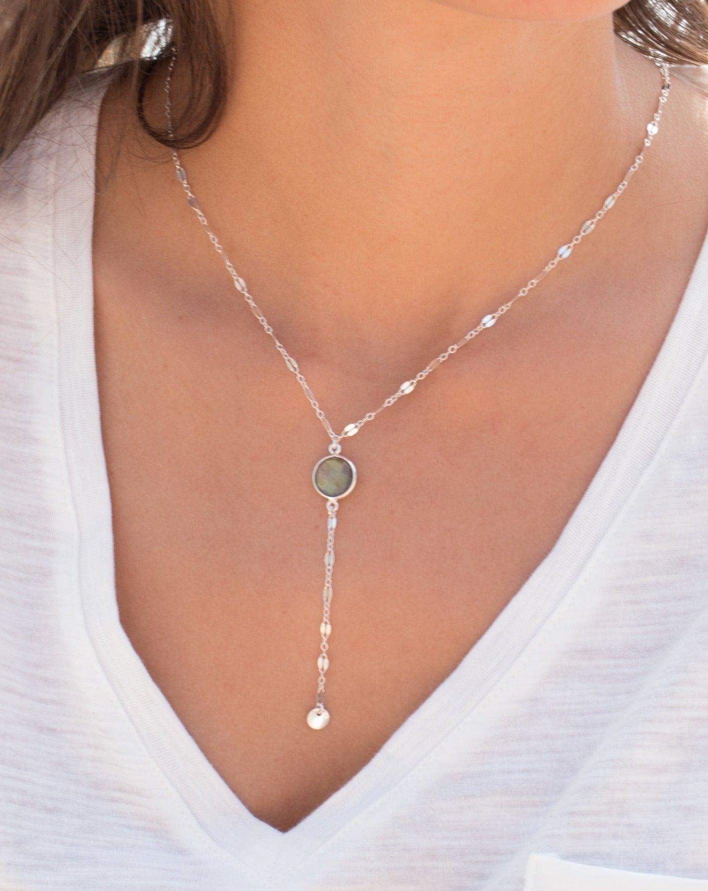 Labradorite Necklace ~ Sterling Silver 925 or Gold Filled - Maresia Jewelry