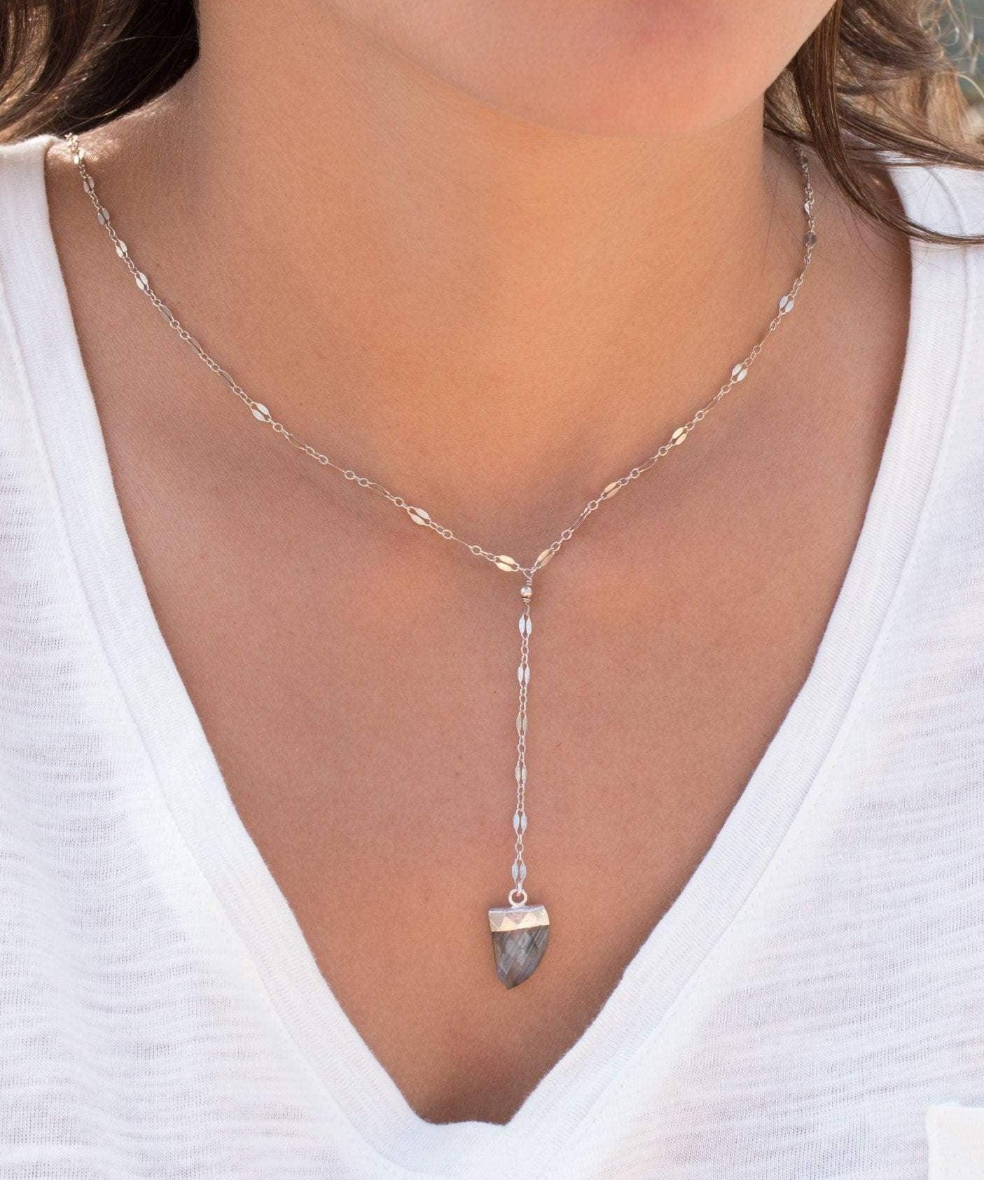 Labradorite Necklace ~ Sterling Silver 925 or Gold Filled - Maresia Jewelry