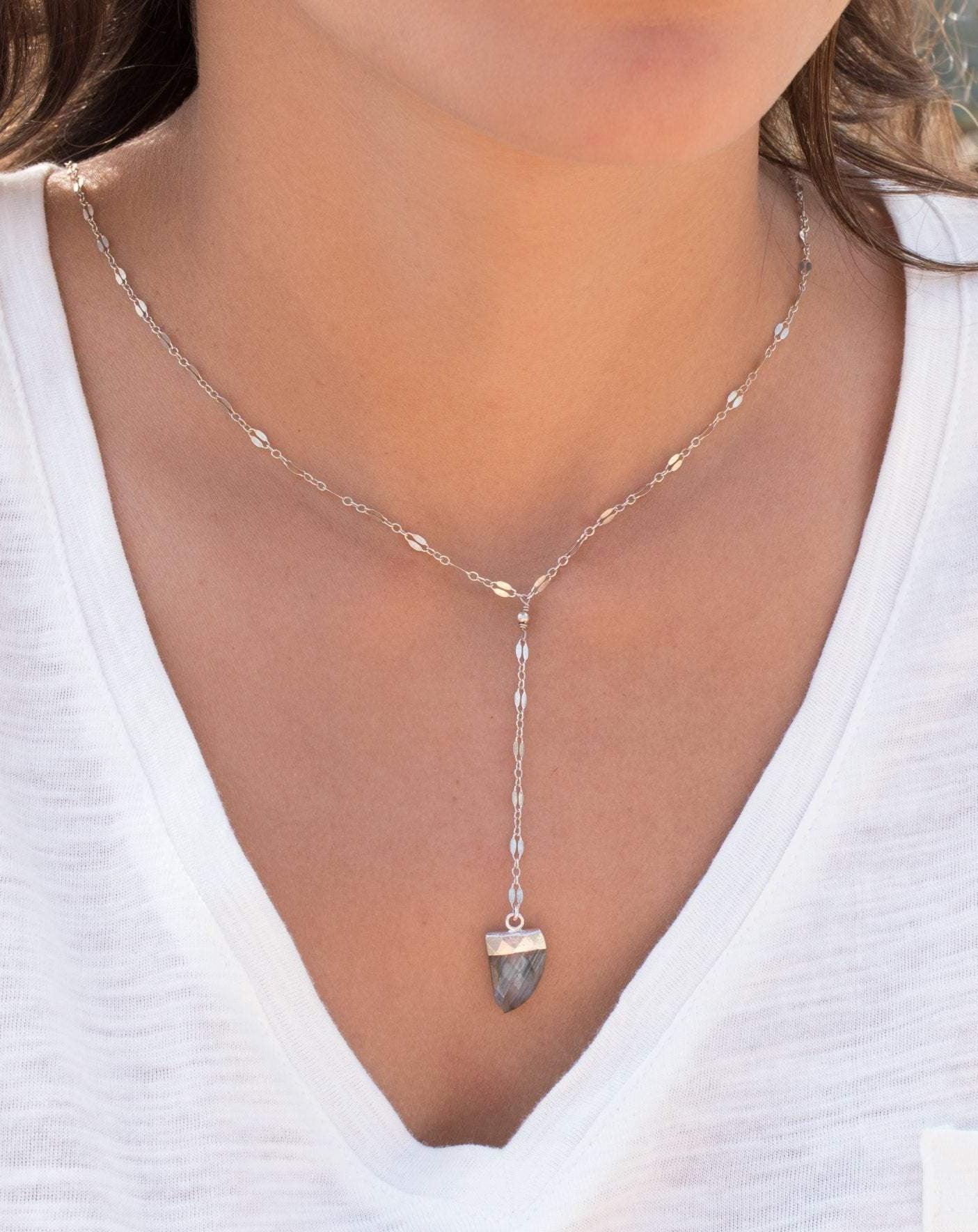 Labradorite Necklace ~ Sterling Silver 925 or Gold Filled - Maresia Jewelry