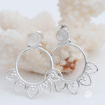 Labradorite or Moonstone Earrings ~ Sterling Silver 925  ~ Gemstone ~ Post ~ Stud ~Handmade ~ Jewelry ~ Gift For Her ~ Maresia ME156