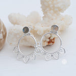 Labradorite or Moonstone Earrings ~ Sterling Silver 925  ~ Gemstone ~ Post ~ Stud ~Handmade ~ Jewelry ~ Gift For Her ~ Maresia ME156