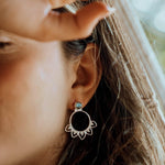 Labradorite or Moonstone Earrings ~ Sterling Silver 925  ~ Gemstone ~ Post ~ Stud ~Handmade ~ Jewelry ~ Gift For Her ~ Maresia ME156A