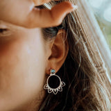 Labradorite or Moonstone Earrings ~ Sterling Silver 925  ~ Gemstone ~ Post ~ Stud ~Handmade ~ Jewelry ~ Gift For Her ~ Maresia ME156A