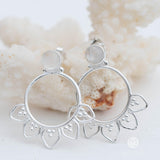 Labradorite or Moonstone Earrings ~ Sterling Silver 925  ~ Gemstone ~ Post ~ Stud ~Handmade ~ Jewelry ~ Gift For Her ~ Maresia ME156A