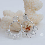 Labradorite or Moonstone Earrings ~ Sterling Silver 925  ~ Gemstone ~ Post ~ Stud ~Handmade ~ Jewelry ~ Gift For Her ~ Maresia ME156A